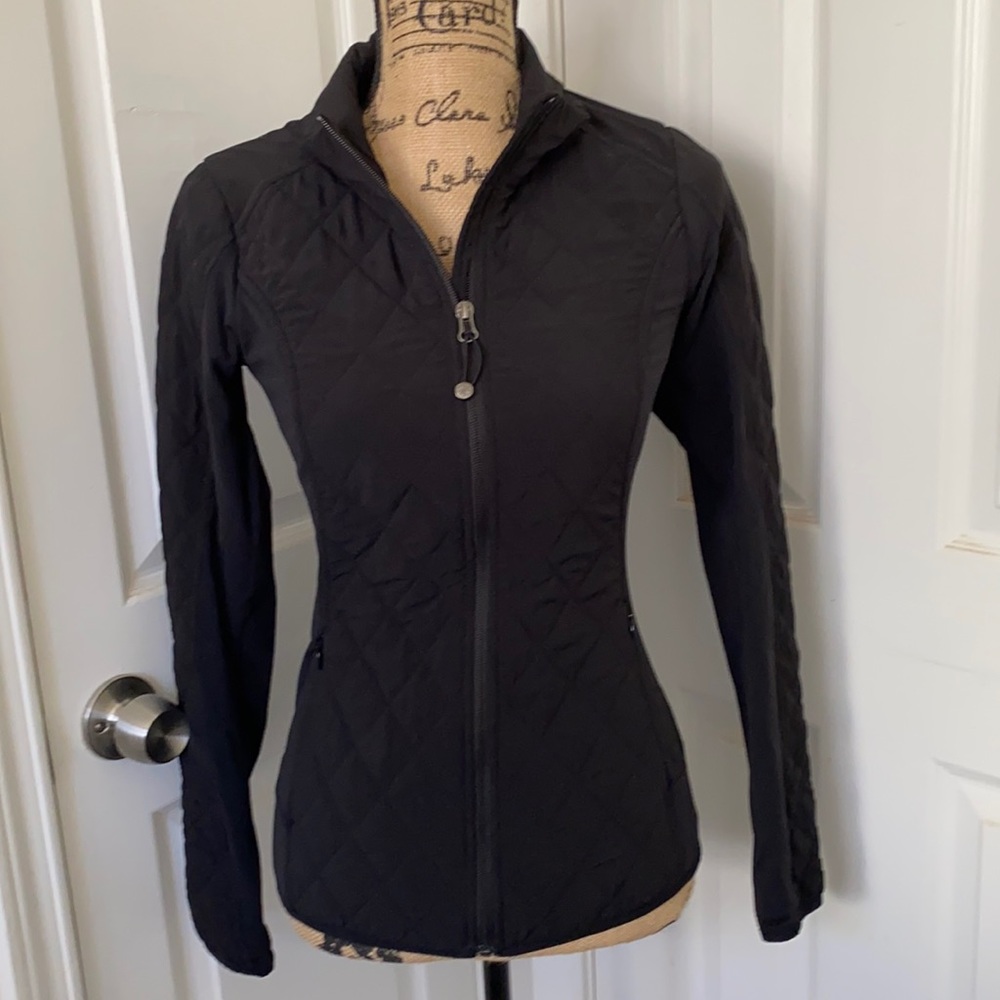 Athleta Black Quilted/Fitted Jacket